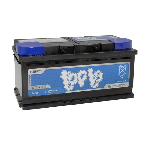 Акумулятор легковий TOPLA Top 12B 100Ah 950A плюс справа (R+) кальцієвий (Ca/Ca) 353X175X190мм (118600)